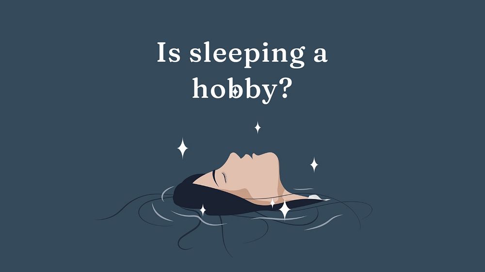 Sleeping hobby blog banner template, editable design