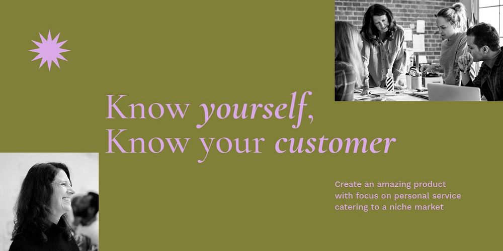 Business marketing Twitter post template, women photo 
