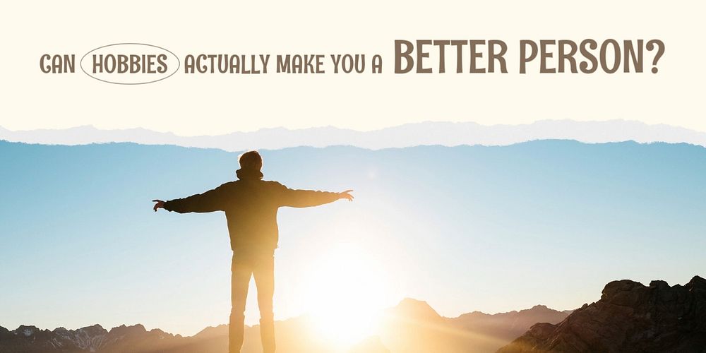 Travel hobby Twitter post template, editable design