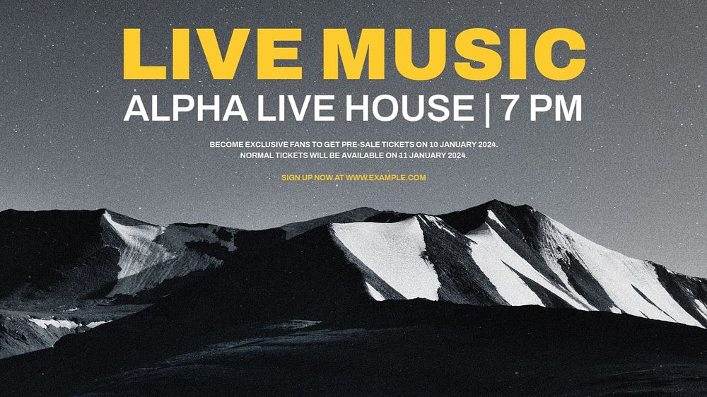 Live music blog banner template