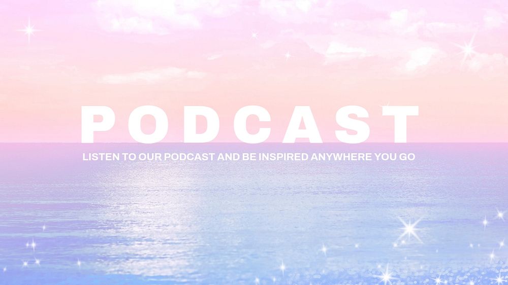 Aesthetic ocean blog banner template