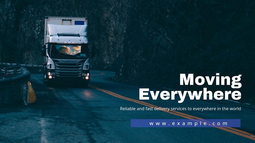 Moving services ppt presentation template, logistics editable design