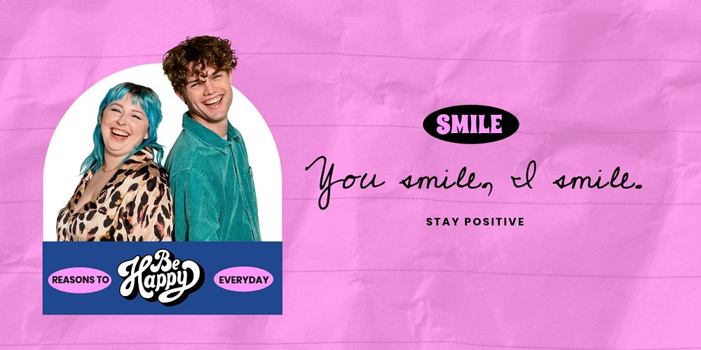 Inspirational customizable Twitter ad template, wrinkled pink paper design