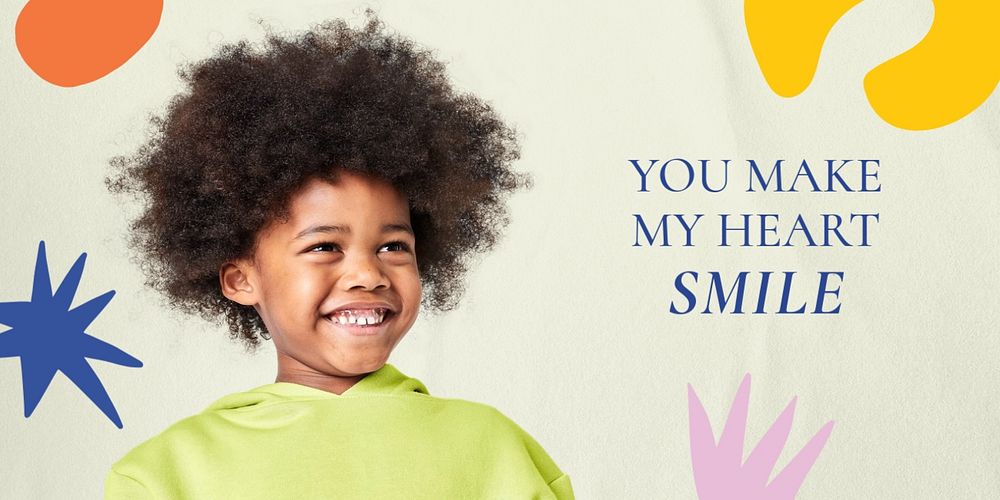 Memphis Twitter ad template, funky design