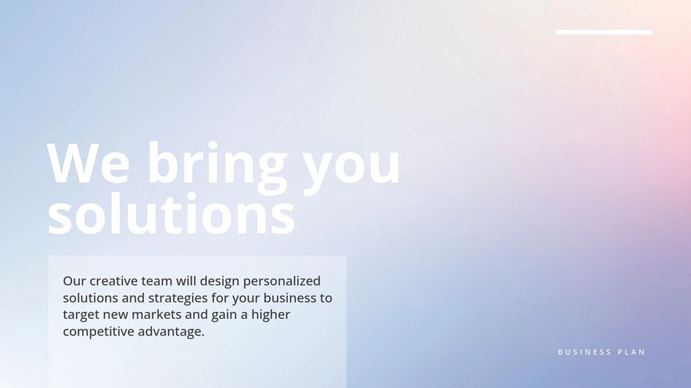 Gradient aesthetic presentation editable template, pastel blue design