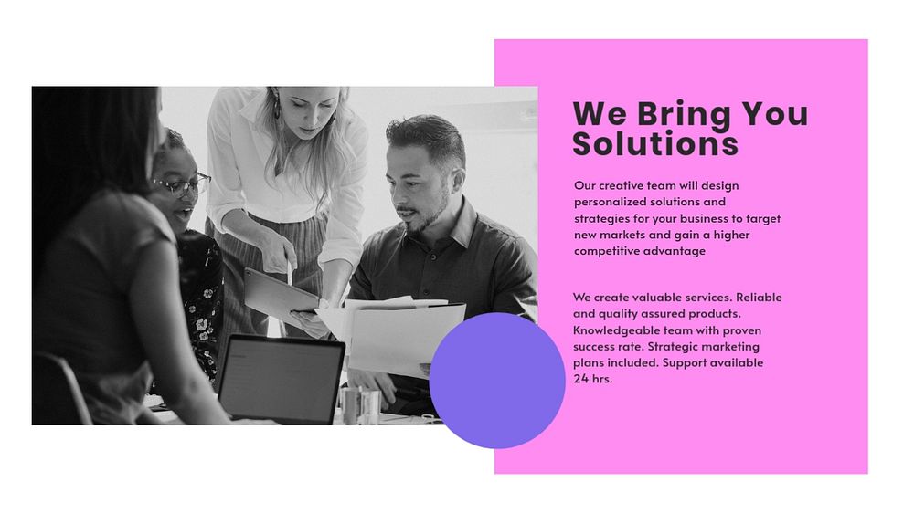 Pink geometric presentation editable template, professional business