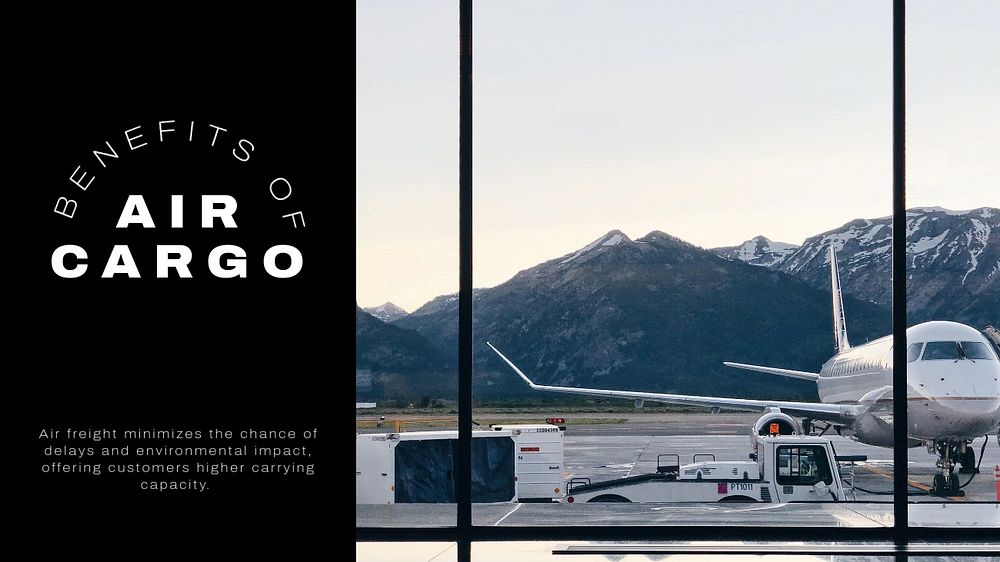 Air cargo blog banner template, logistics editable design
