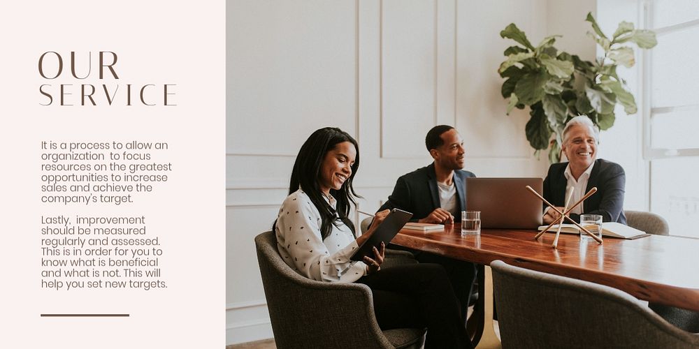 Business service Twitter post template, modern design