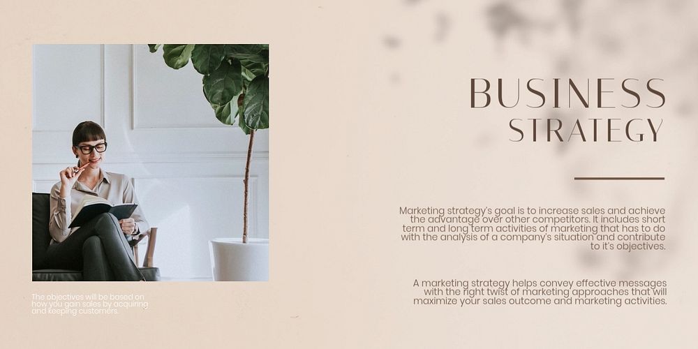 Business strategy Twitter post template, professional design