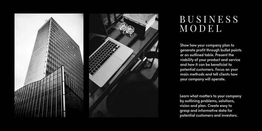 Business model Twitter post template, office aesthetic