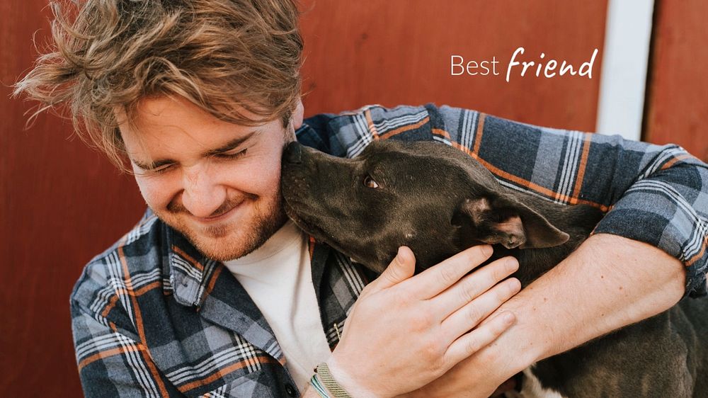 Dog lovers Facebook cover template, editable text