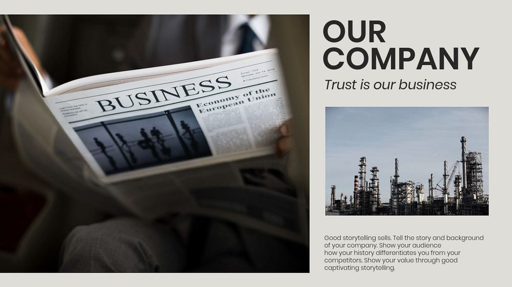 Our company presentation editable template, industrial business