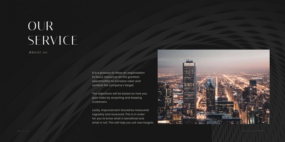 Business service Twitter post template, modern design