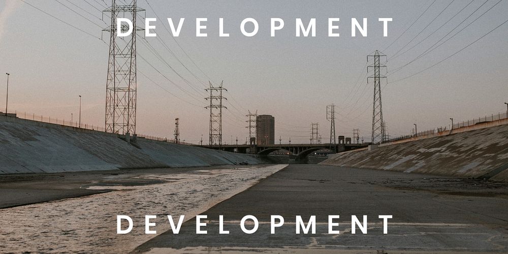 Industrial development Twitter post template