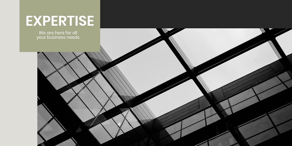 Business expertise Twitter post template, aesthetic architecture photo