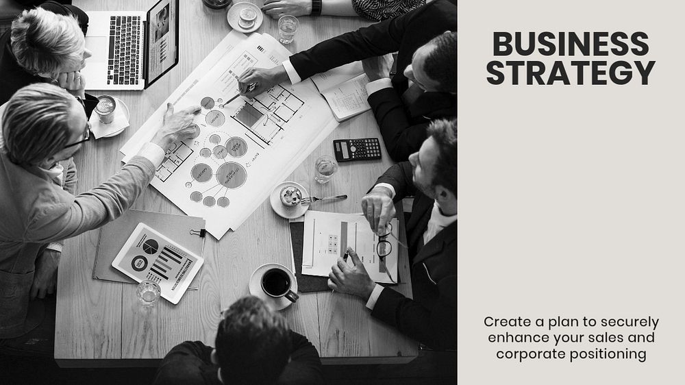 Business strategy YouTube thumbnail template, modern design