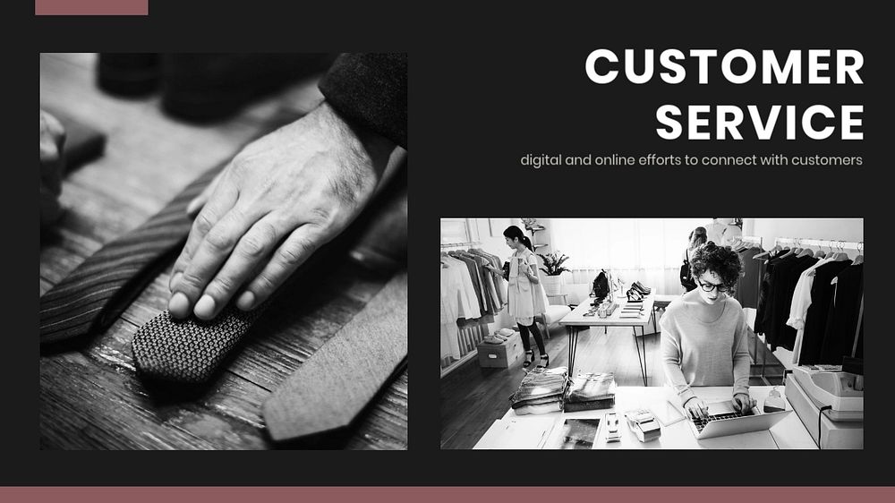 Customer service YouTube thumbnail template, business branding