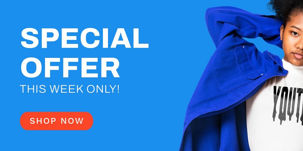 Special offer Twitter post template, shopping ad