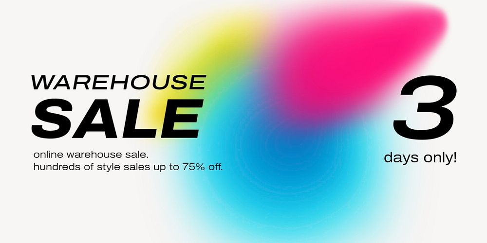 Warehouse sale Twitter post template, editable text