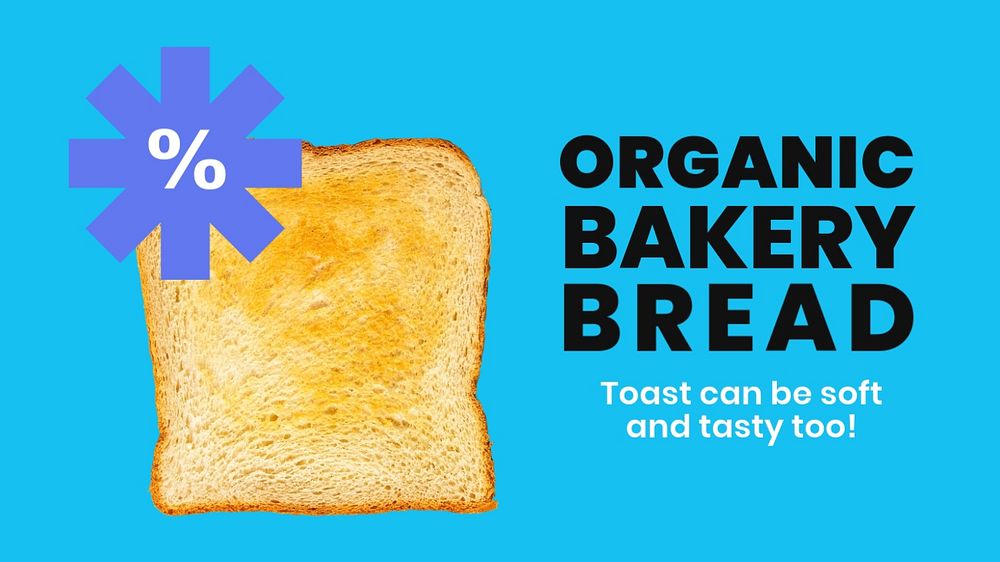 Toast breakfast presentation editable template, bakery advertisement