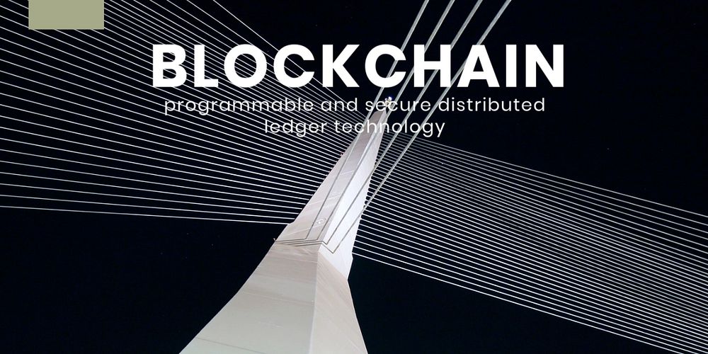 Blockchain business Twitter post template