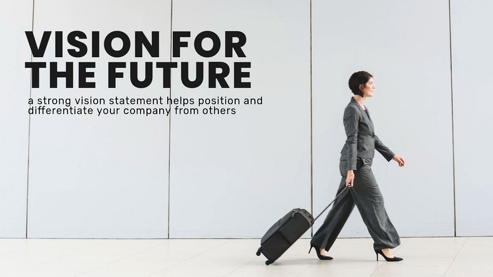 Business vision blog banner template, modern design