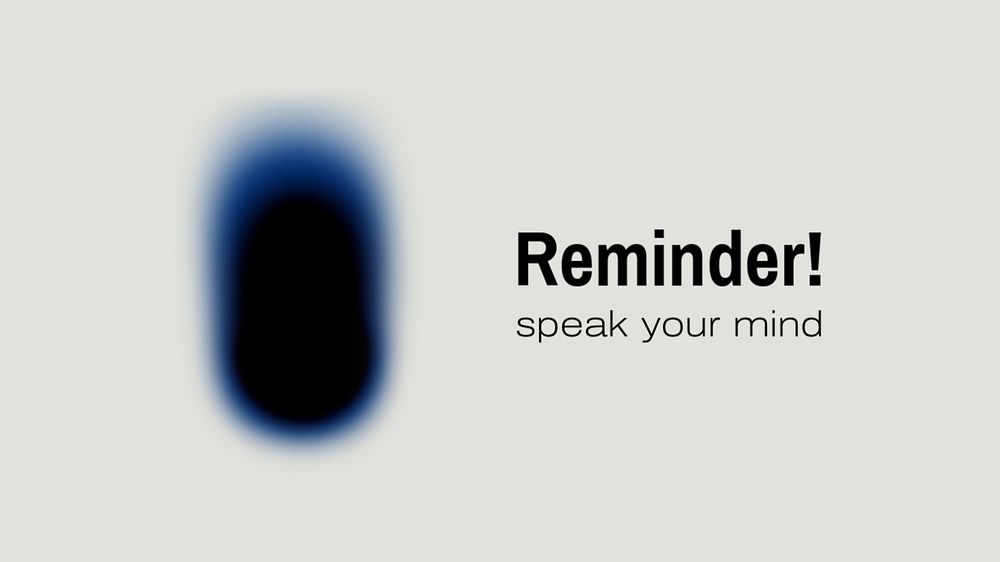 Self reminder blog banner template, editable text