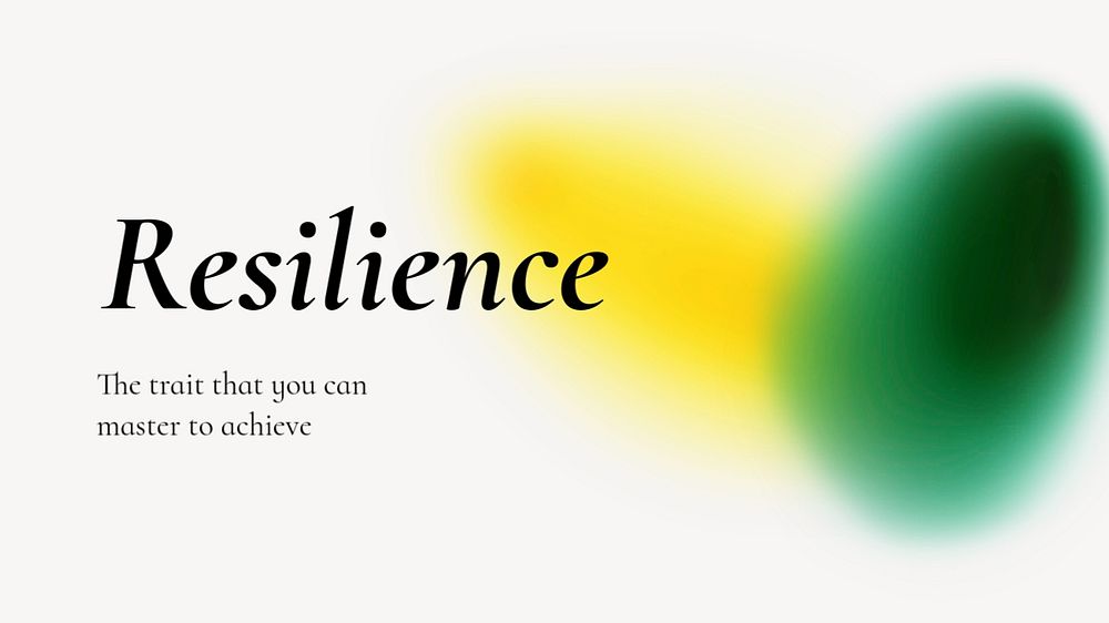 Resilience ppt presentation template, editable text