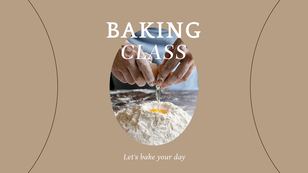 Baking class editable presentation template