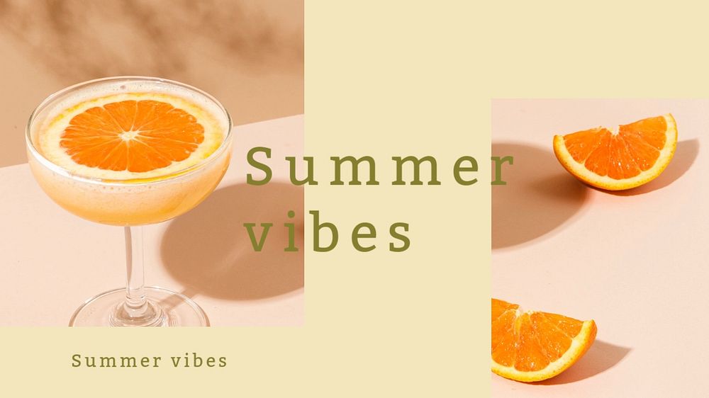 Summer drink Facebook cover template, editable text