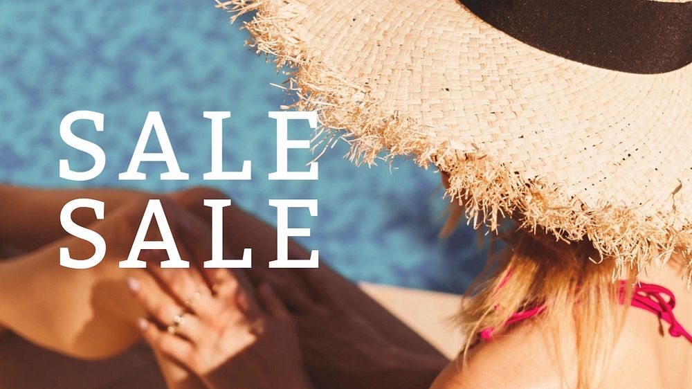 Summer sale Facebook cover template, editable text