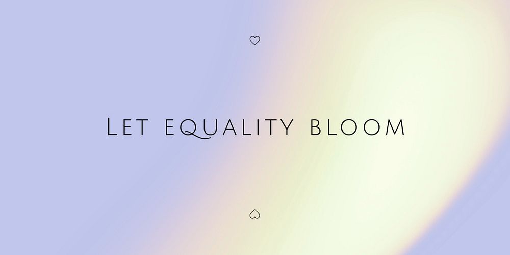 Equality Twitter ad template, editable text