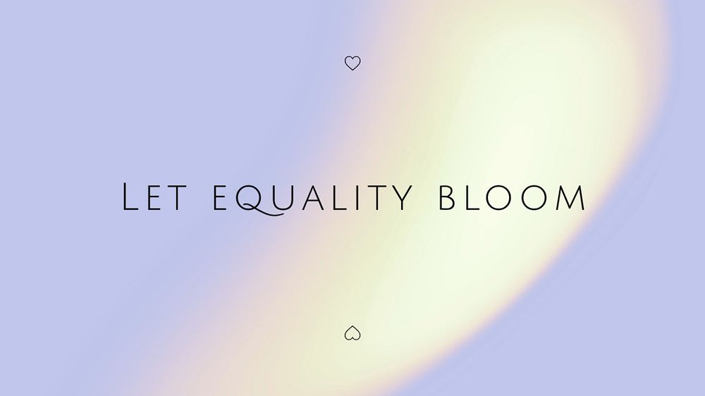 Equality blog banner template, editable text