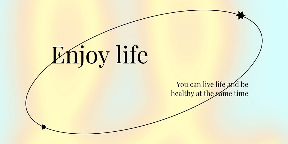 Enjoy life Twitter ad template, editable text