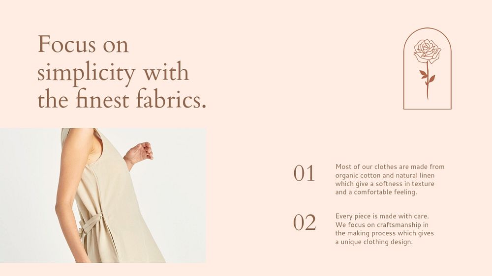 Fashion shop presentation editable template, minimal design
