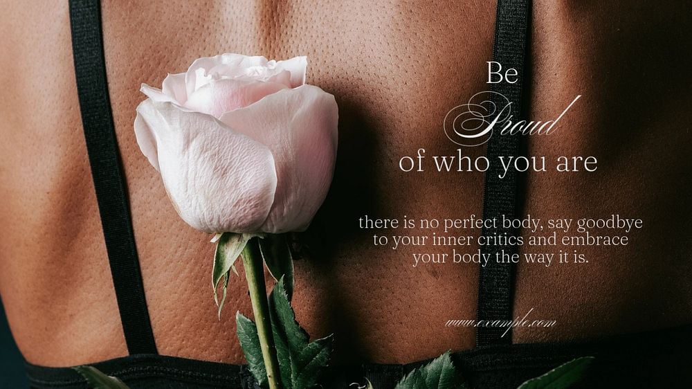 Body positivity blog banner template, editable text