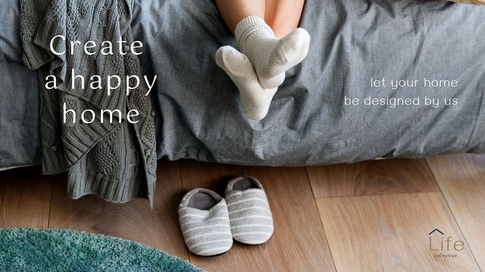 Furniture shop blog banner template, editable design