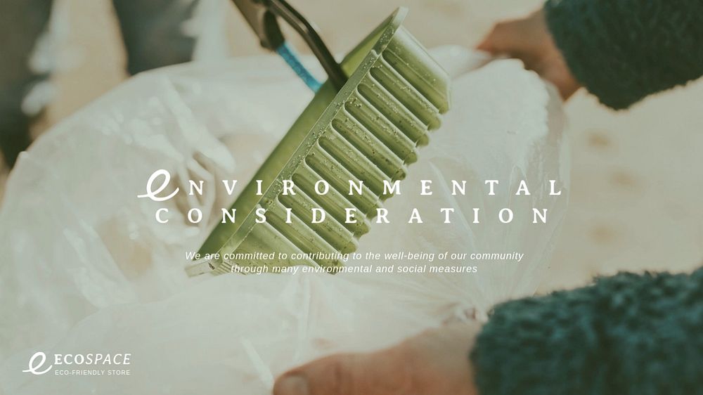Global environmental concern presentation template, editable design