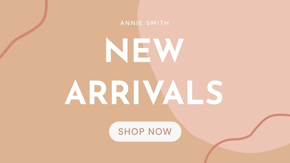 New arrivals blog banner template, Memphis design