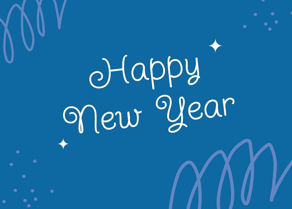 New year editable card template, abstract Memphis design
