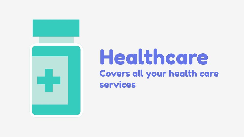 Medical insurance blog banner template, healthcare & hospital design