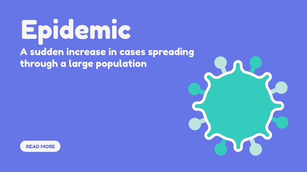 Epidemic blog banner template, healthcare & covid design