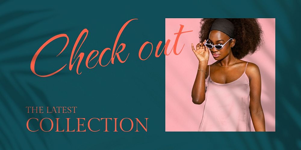 Fashion shopping Twitter ad template, editable design