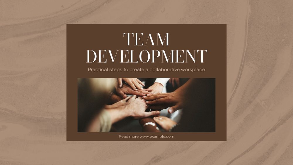 Team development blog banner template, editable design