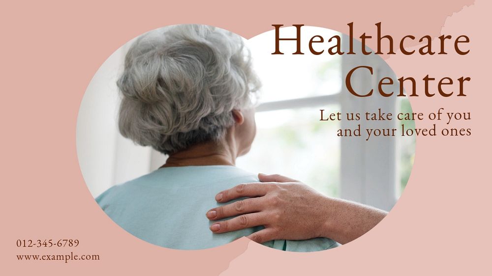 Healthcare center blog banner template, editable design