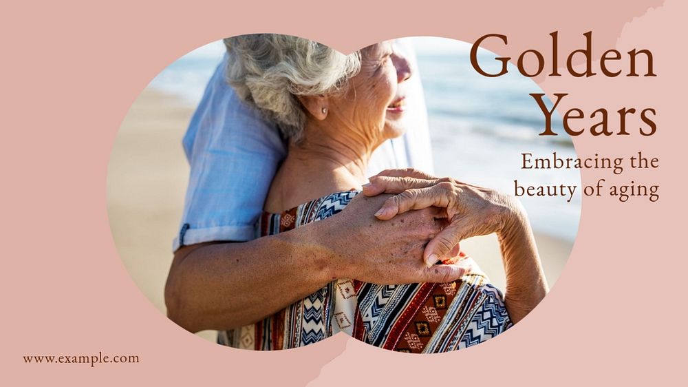 Golden years blog banner template, editable design