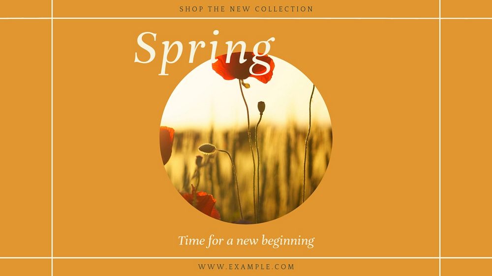 Spring collection blog banner template, editable design