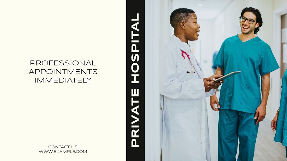 Private hospital blog banner template, editable design