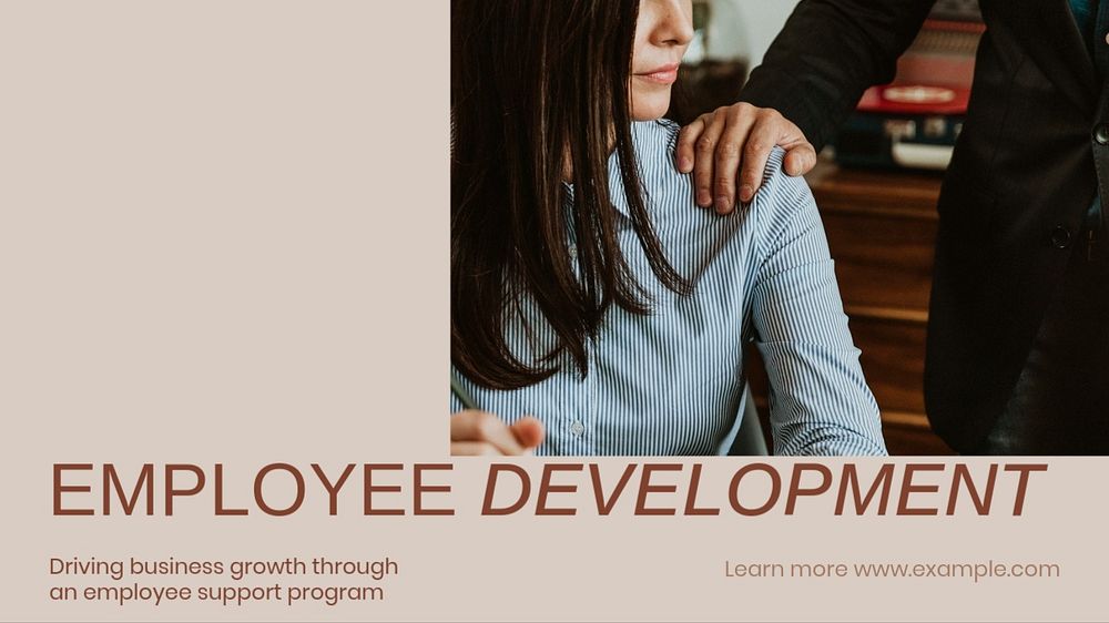 Employee development blog banner template, editable design