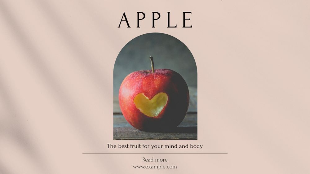 Apple blog banner template, editable design